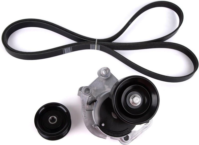 Baxzl Serpentine Belt Tensioner Pulley with Idler Pulley Kit for Toyota Tundra 4Runner Sequoia Land Cruiser for Lexus LX470 GX470 LS430 GS430 GS400 SC400 1998-2009 4.0L 4.3L 4.7L V8 Replaces 90K-38488 - Image 1